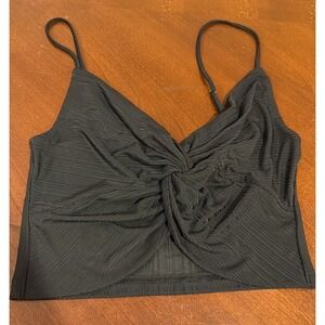 Free People Intimately‎ Black Knot Crop Top Size M NWT
